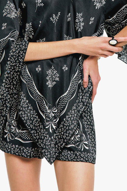 Ribbon Handkerchief Satin Print Shorts | Anna Sui