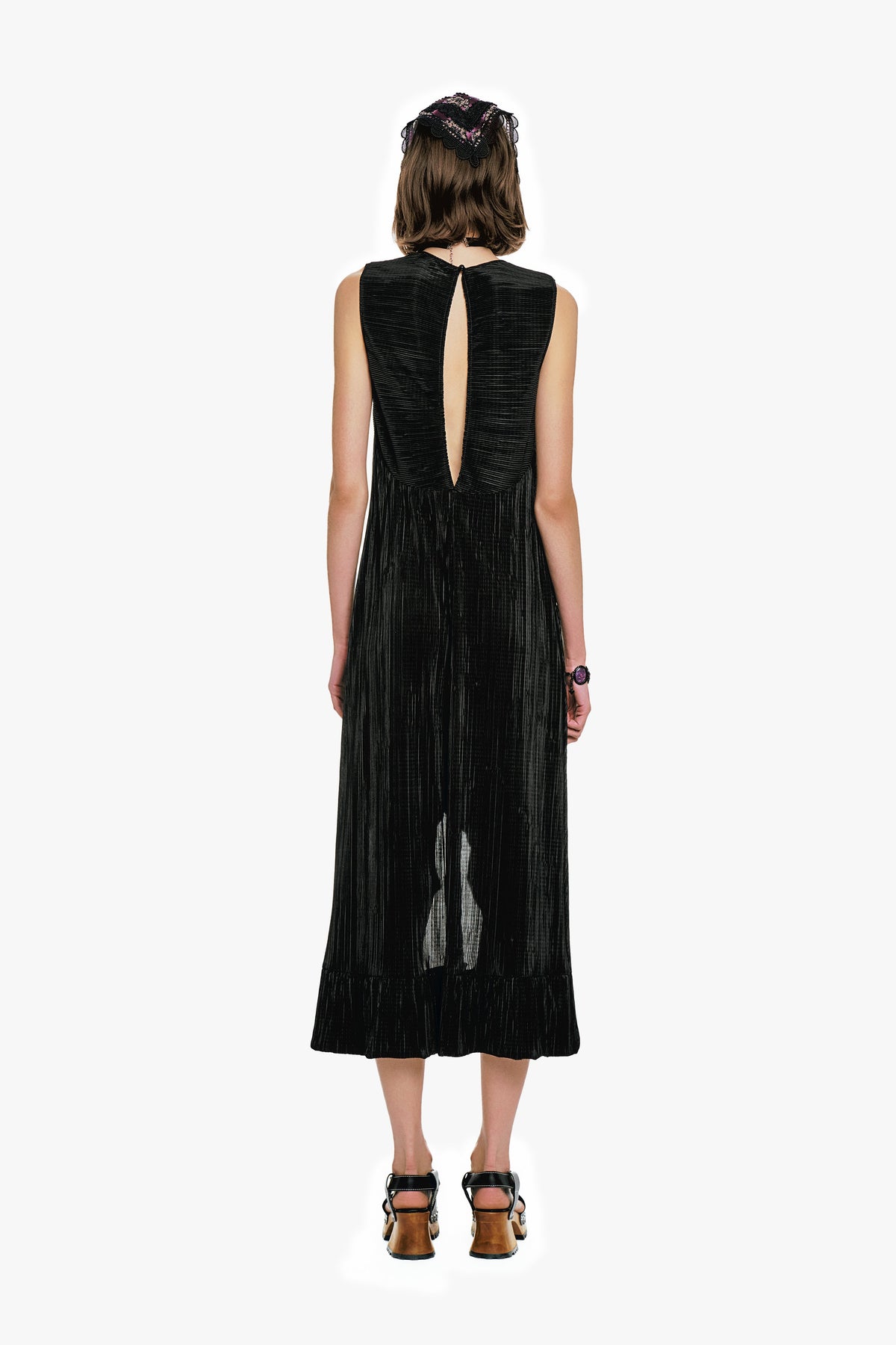 Plissé Hi-Low Dress | Anna Sui