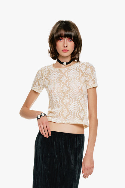 Victorian Lace T-Shirt | Anna Sui
