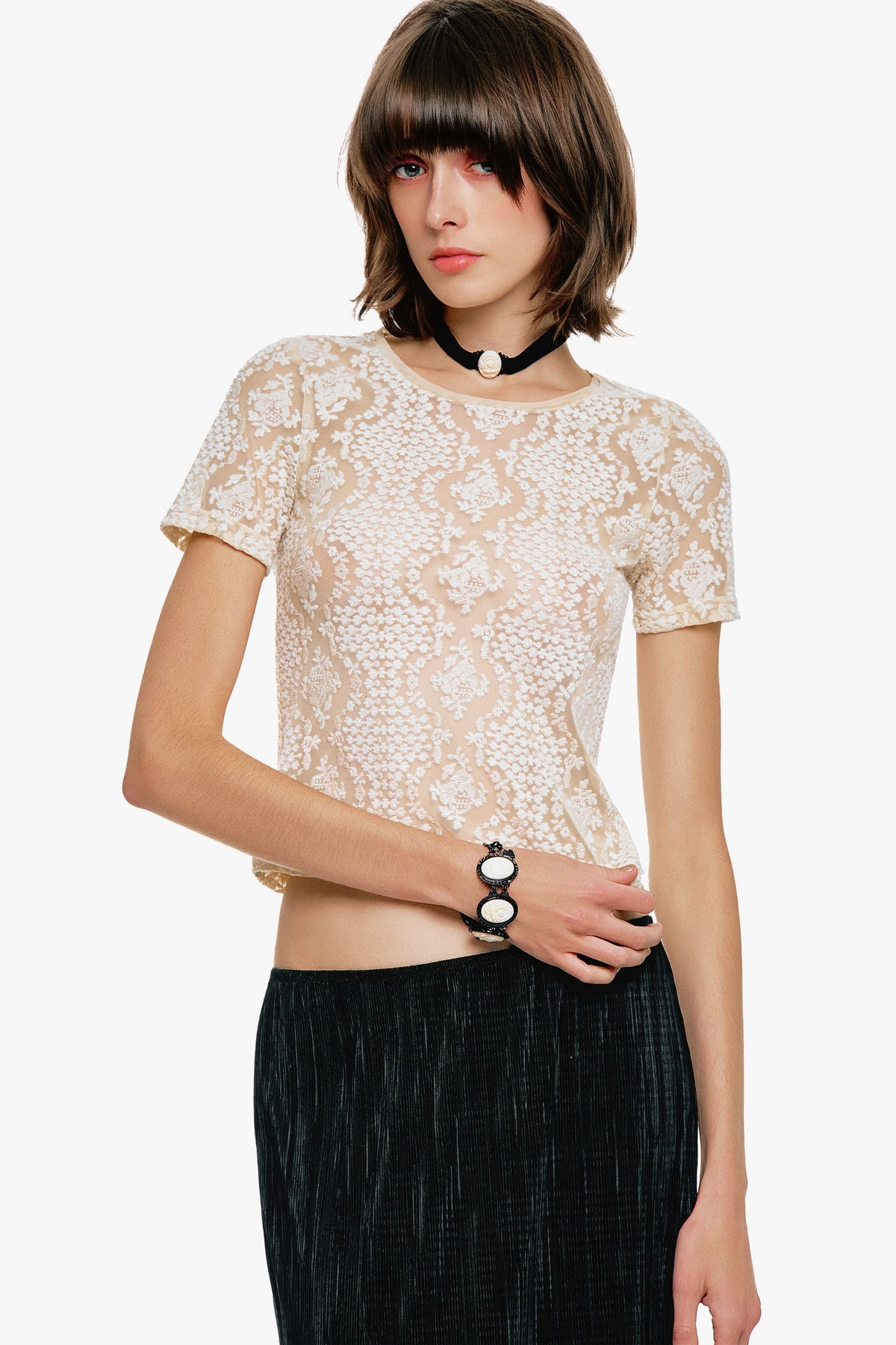 Victorian Lace T-Shirt | Anna Sui