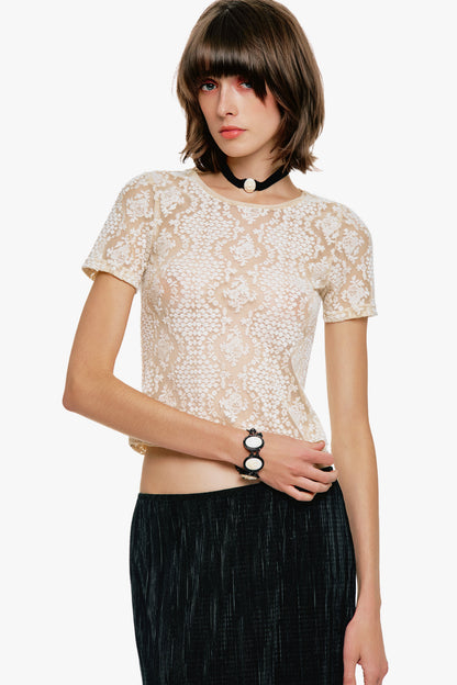 Victorian Lace T-Shirt | Anna Sui