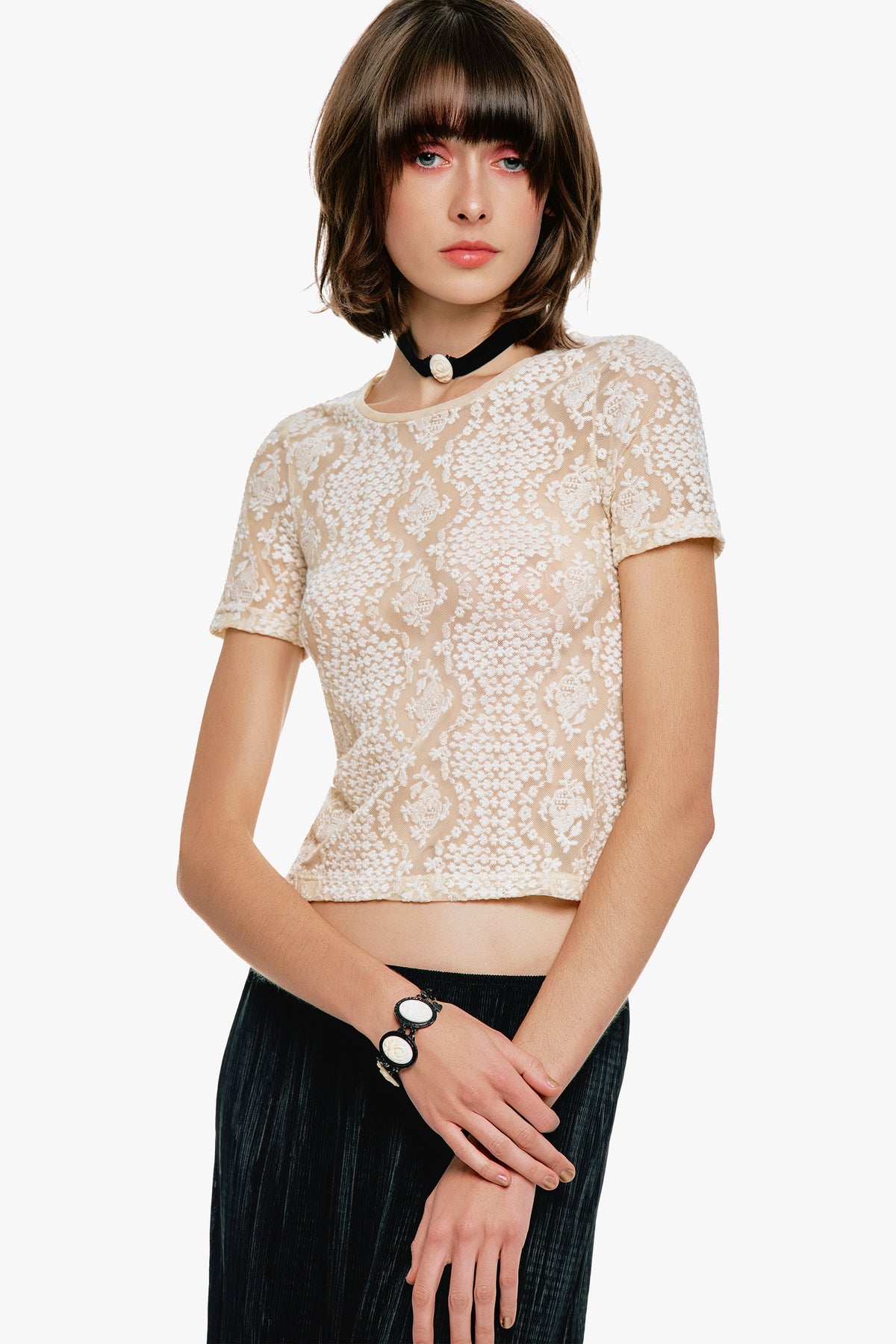 Victorian Lace T-Shirt | Anna Sui