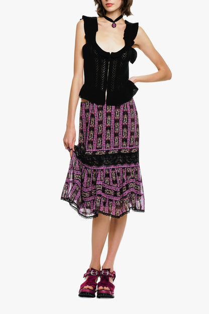 Victorian Pointelle Knitwear Camisole - Black | Anna Sui