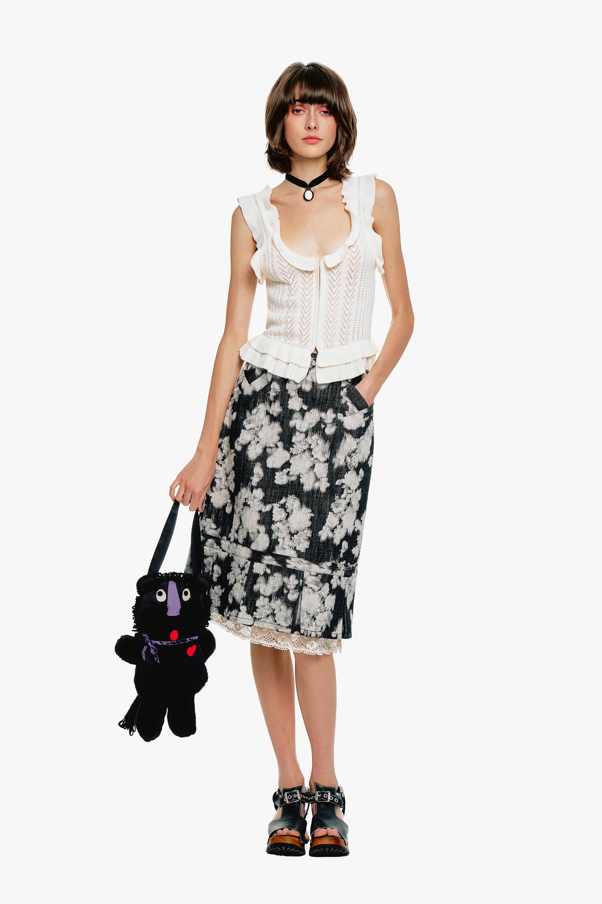 Victorian Pointelle Knitwear Camisole - Cream | Anna Sui