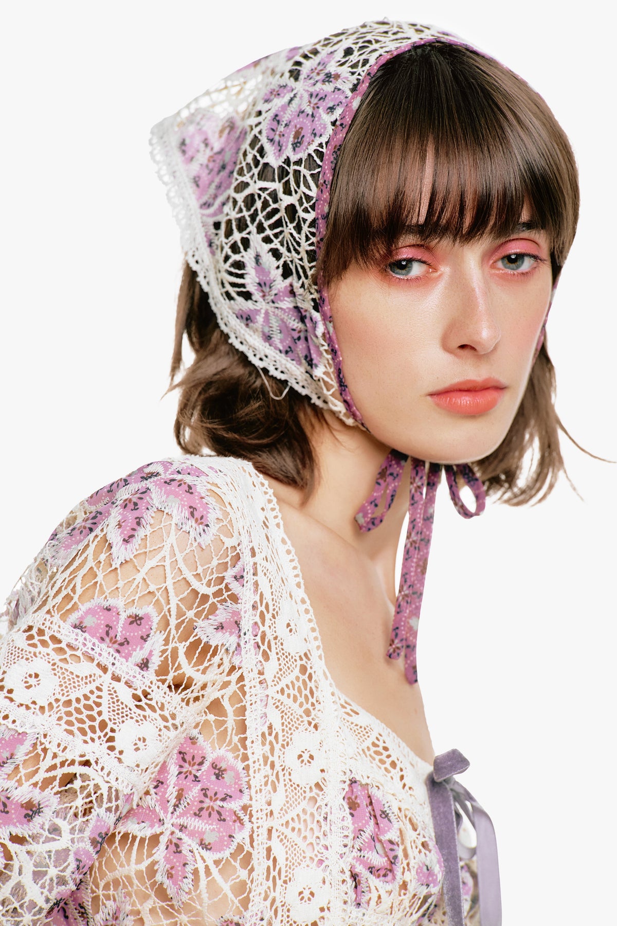 Medallion Floral Lace Headscarf | Anna Sui