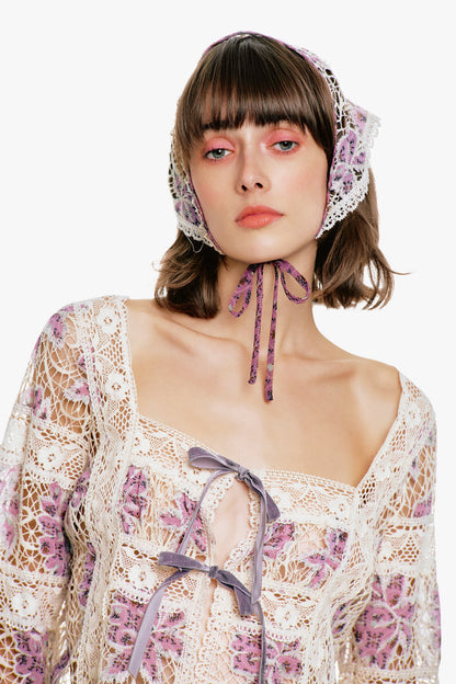 Medallion Floral Lace Headscarf | Anna Sui