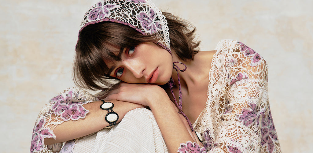 Medallion Floral Lace Headscarf | Anna Sui