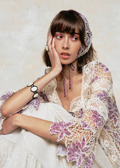 Medallion Floral Lace Headscarf | Anna Sui