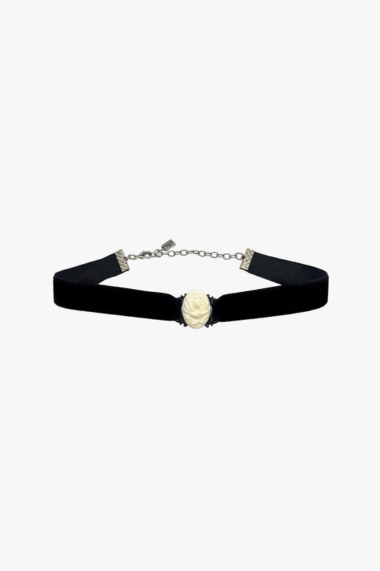 Oval Rose Choker - Ivory | Anna Sui