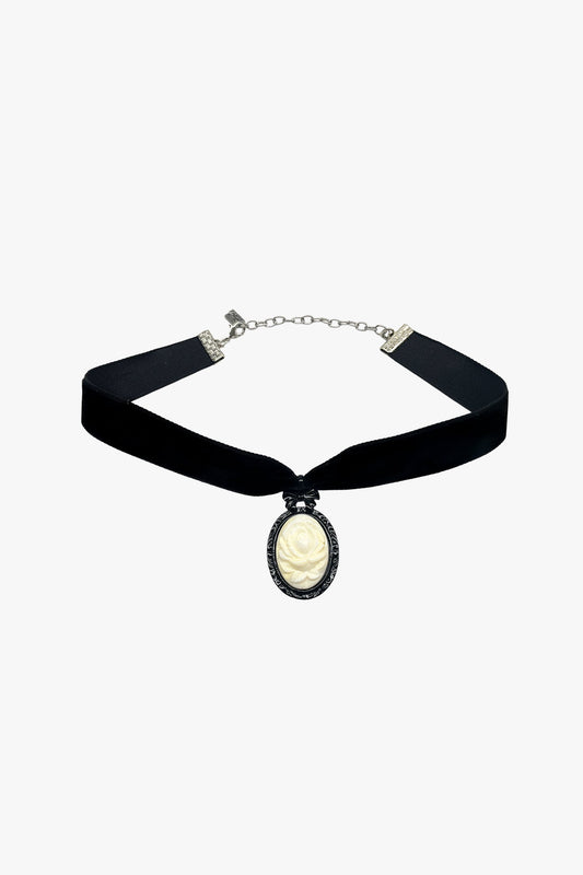 Rose Drop Choker Necklace - Ivory | Anna Sui