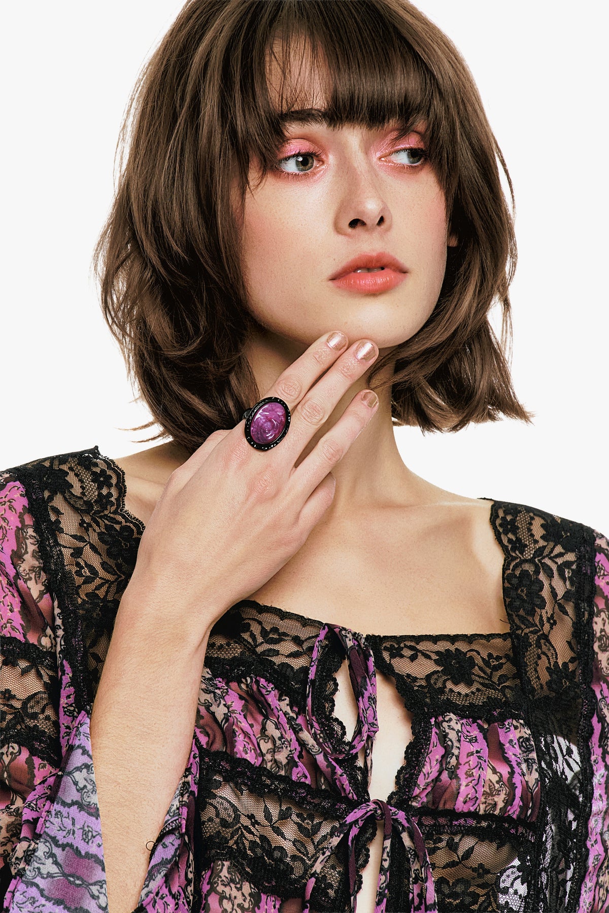 Carved Rose Ring - Dusty Rose | Anna Sui