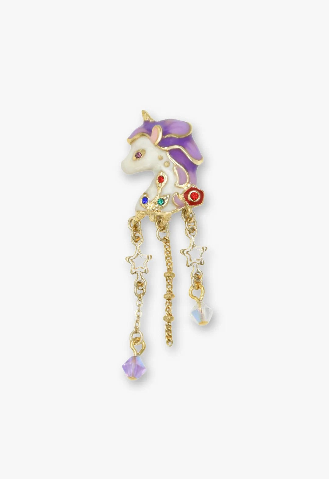 Moonlit Unicorn Earrings- Black and Ivory | Anna Sui