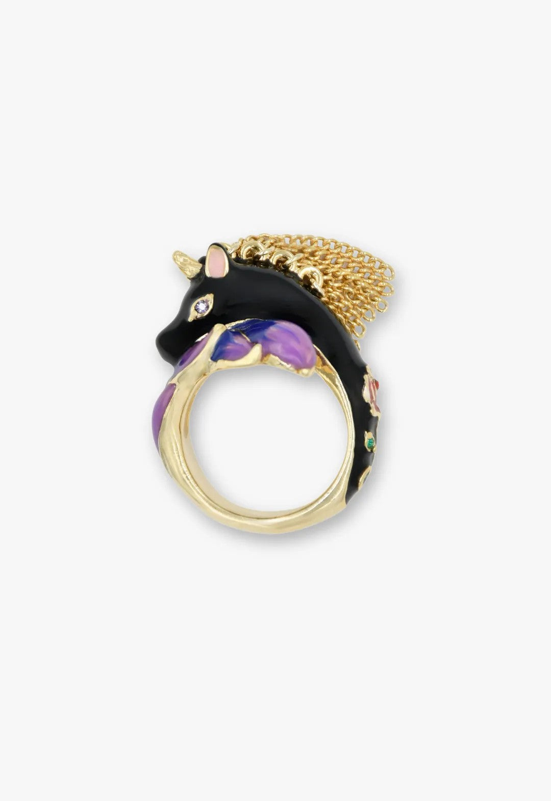 Enchanted Unicorn Ring - Black | Anna Sui