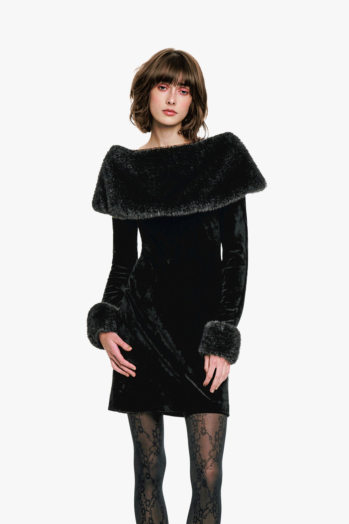 Stretch Velour Dress | Anna Sui