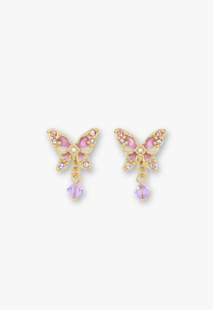 Shining Butterfly Earrings - Pink Gold | Anna Sui