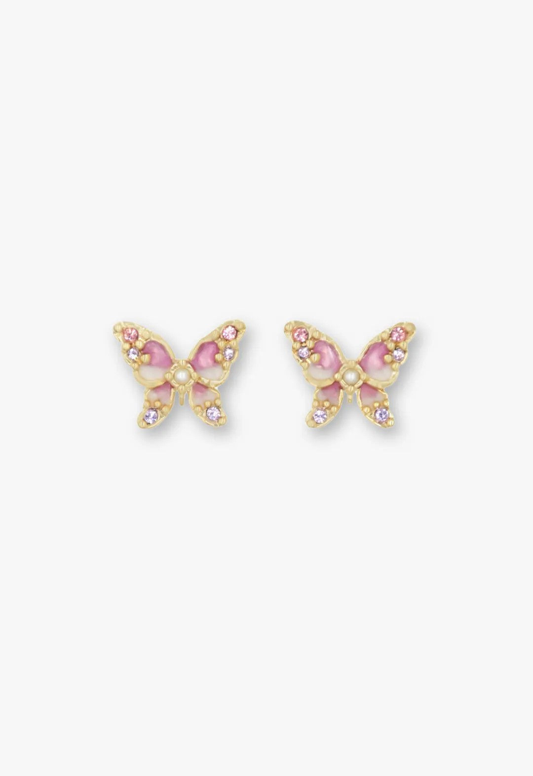 Shining Butterfly Earrings - Pink Gold | Anna Sui