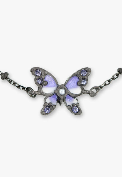 Shining Butterfly Bracelet - Purple Gunmetal | Anna Sui