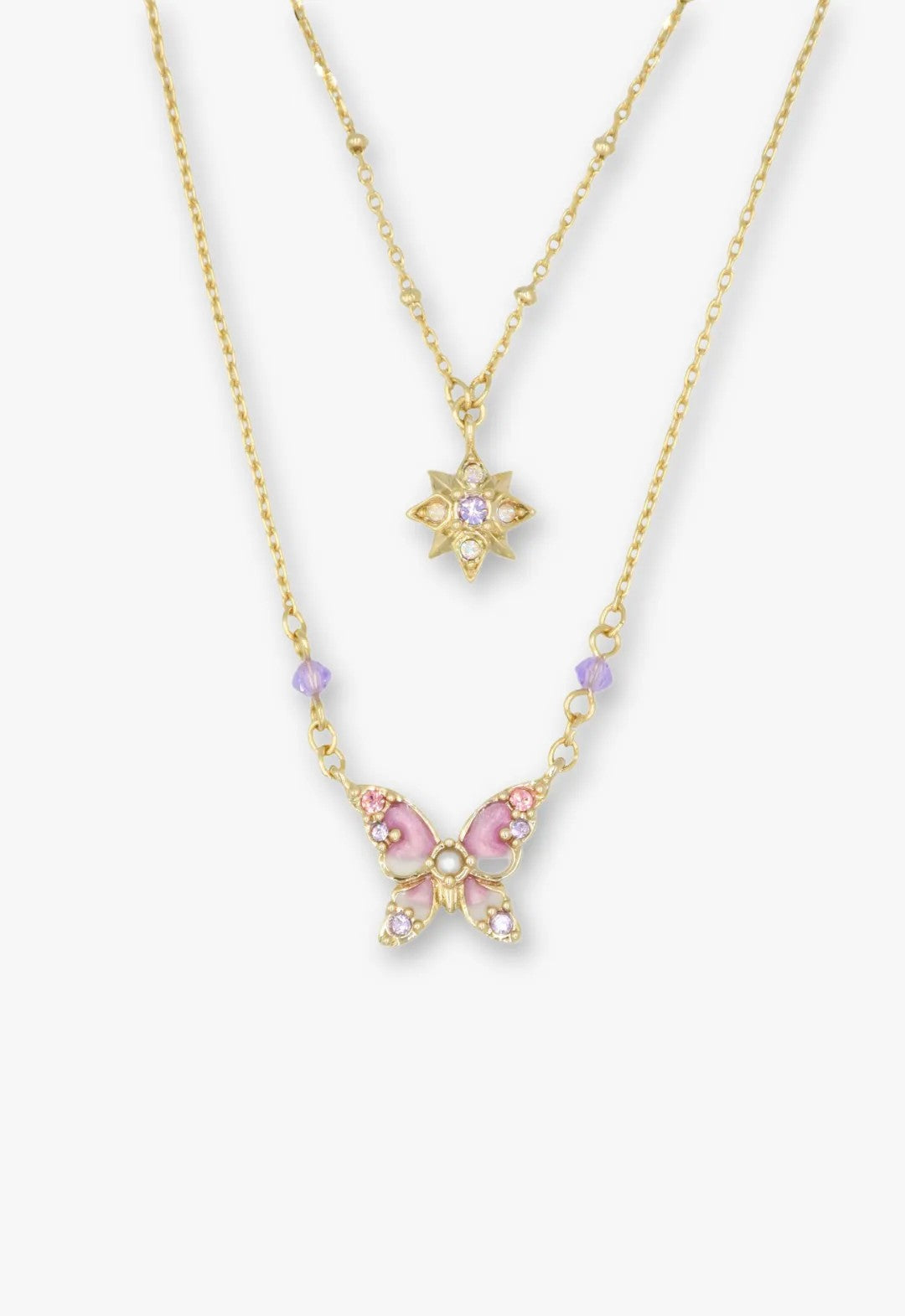 Shining Butterfly Necklace - Pink Gold | Anna Sui