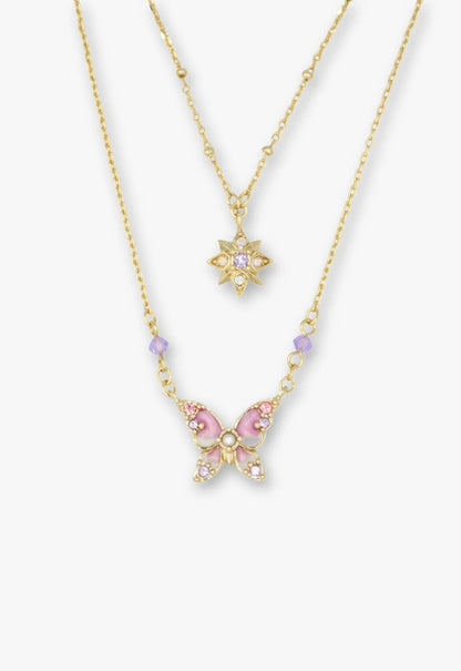 Shining Butterfly Necklace - Pink Gold | Anna Sui
