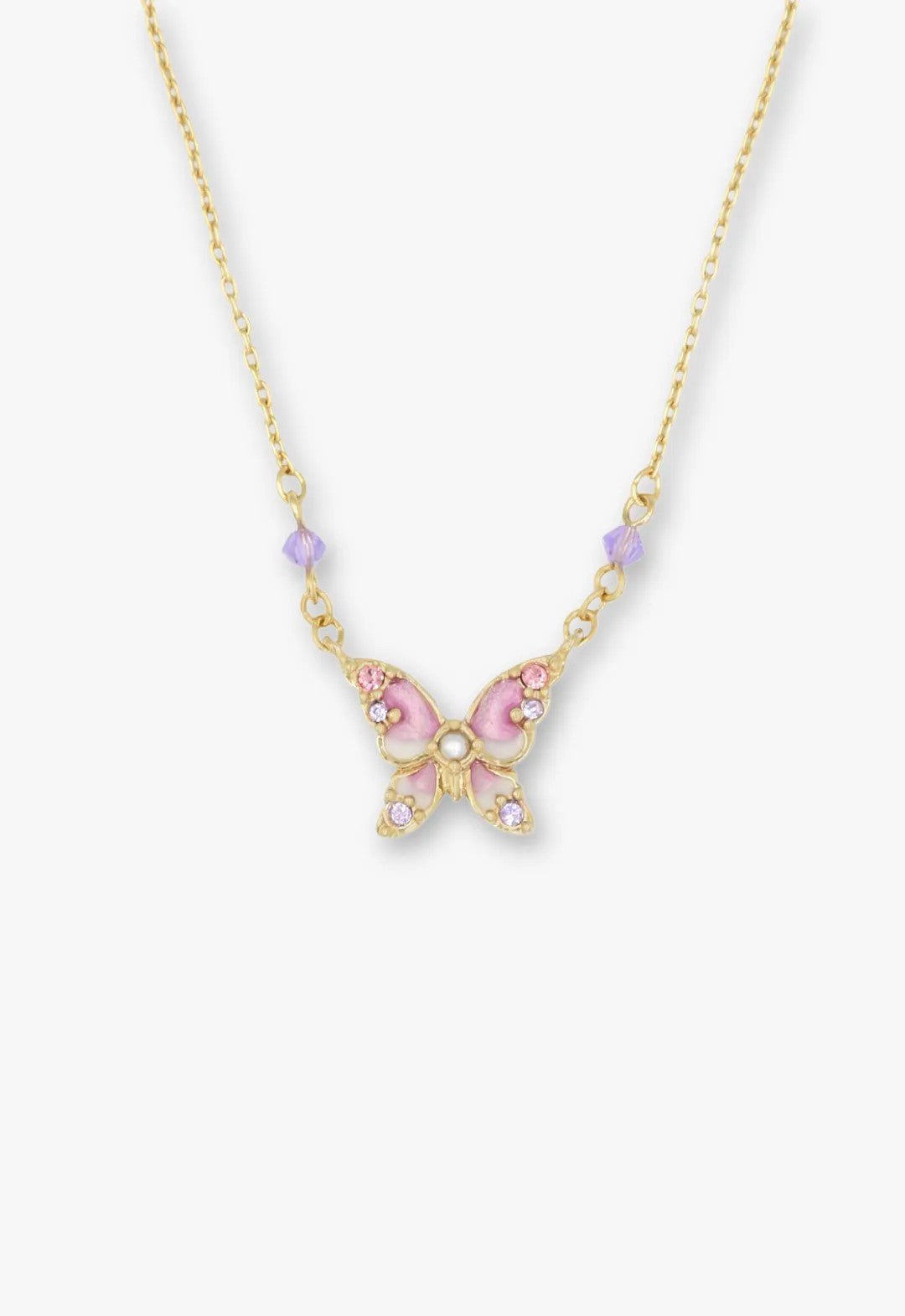 Shining Butterfly Necklace - Pink Gold | Anna Sui