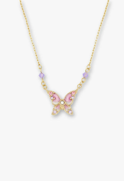 Shining Butterfly Necklace - Pink Gold | Anna Sui