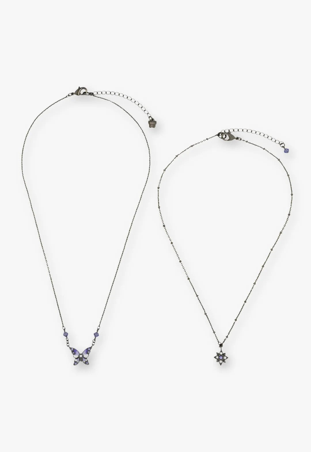 Shining Butterfly Necklace - Purple Gunmetal | Anna Sui
