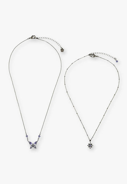 Shining Butterfly Necklace - Purple Gunmetal | Anna Sui