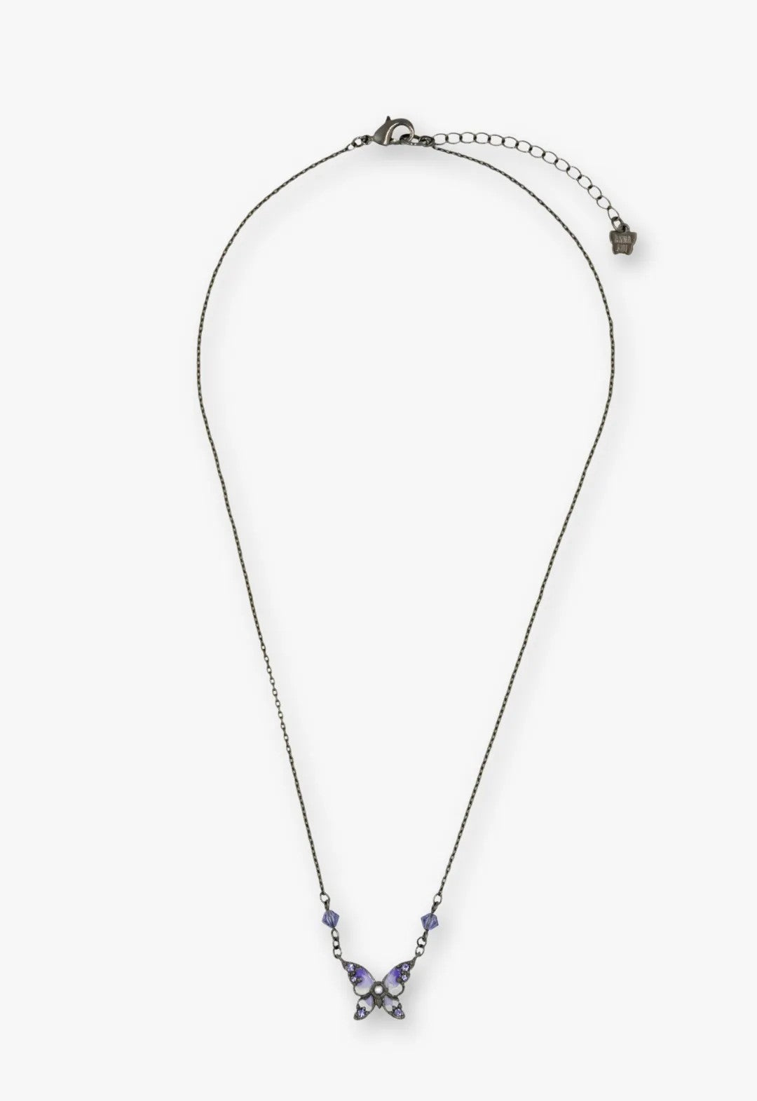 Shining Butterfly Necklace - Purple Gunmetal | Anna Sui
