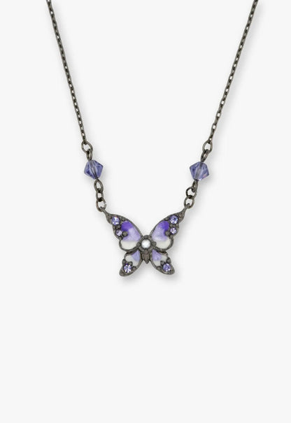 Shining Butterfly Necklace - Purple Gunmetal | Anna Sui
