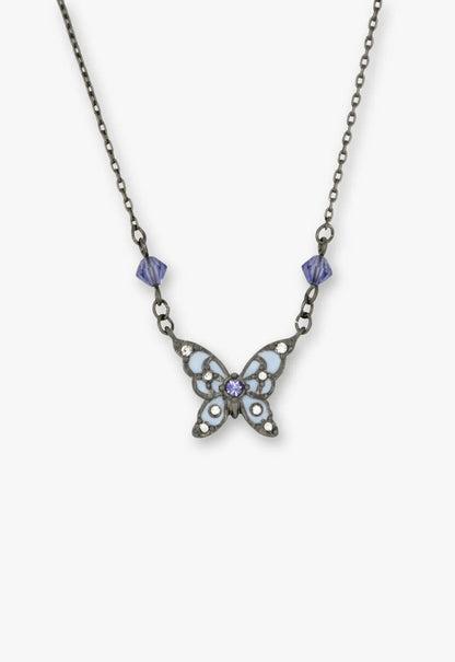 Shining Butterfly Necklace - Purple Gunmetal | Anna Sui