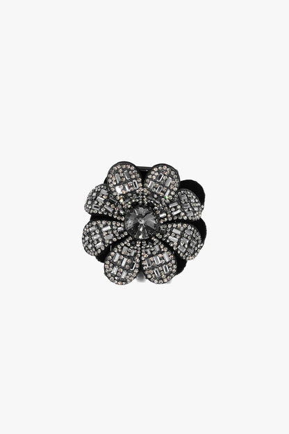 Swarovski Flower Jaw - Hematite | Anna Sui