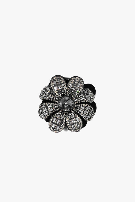 Swarovski Flower Jaw - Hematite | Anna Sui