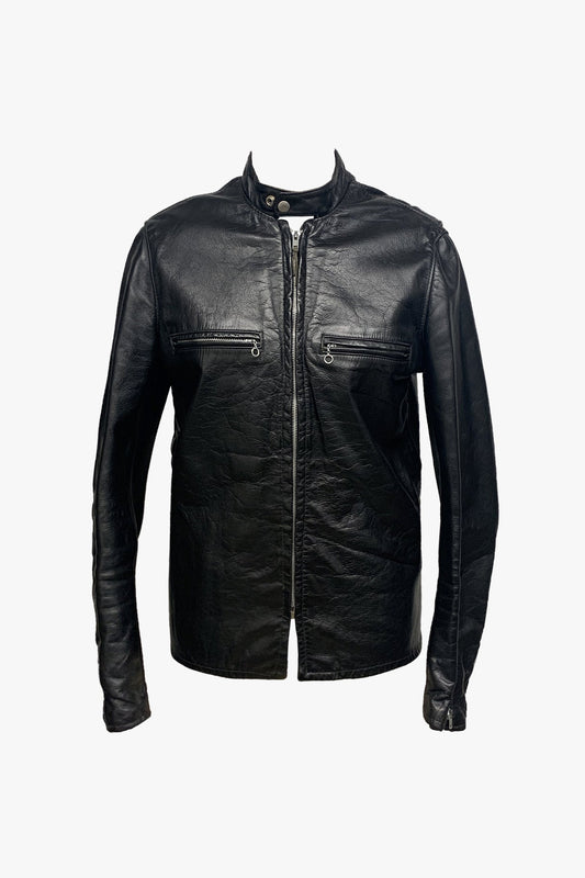 Vintage Reed Sportswear Black Leather Jacket | Anna Sui