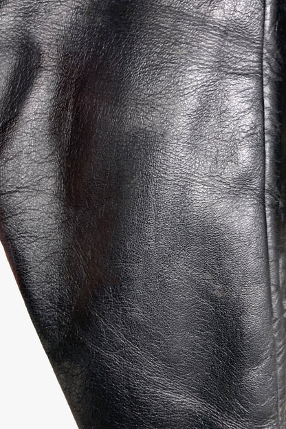 Vintage Reed Sportswear Black Leather Jacket | Anna Sui