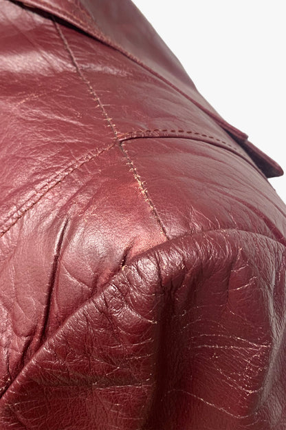 Vintage Leather Belted Coat with Removable Lining | Anna Sui