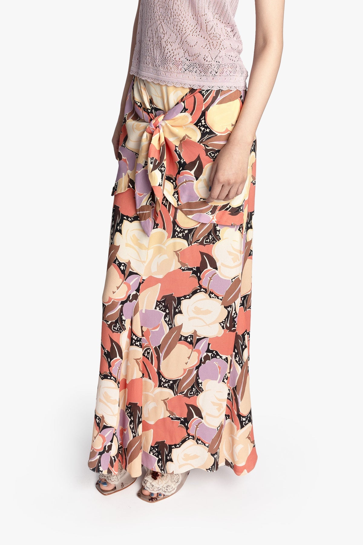 Desert Bloom Crepe Skirt | Anna Sui