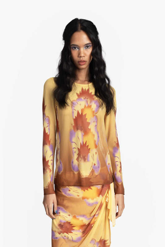 Sunburst Mesh Top | Anna Sui
