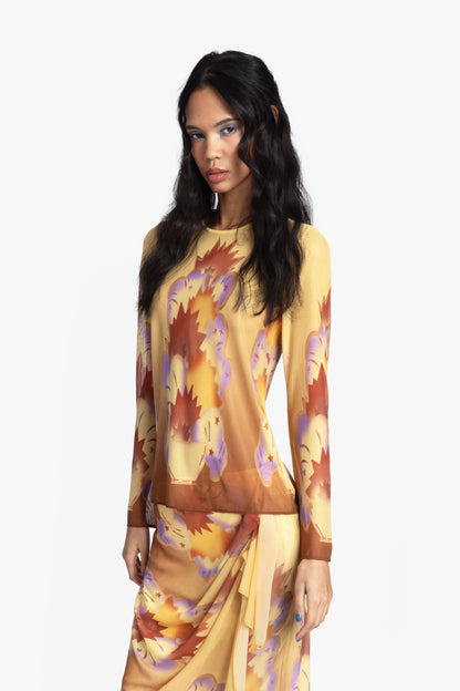 Sunburst Mesh Top | Anna Sui