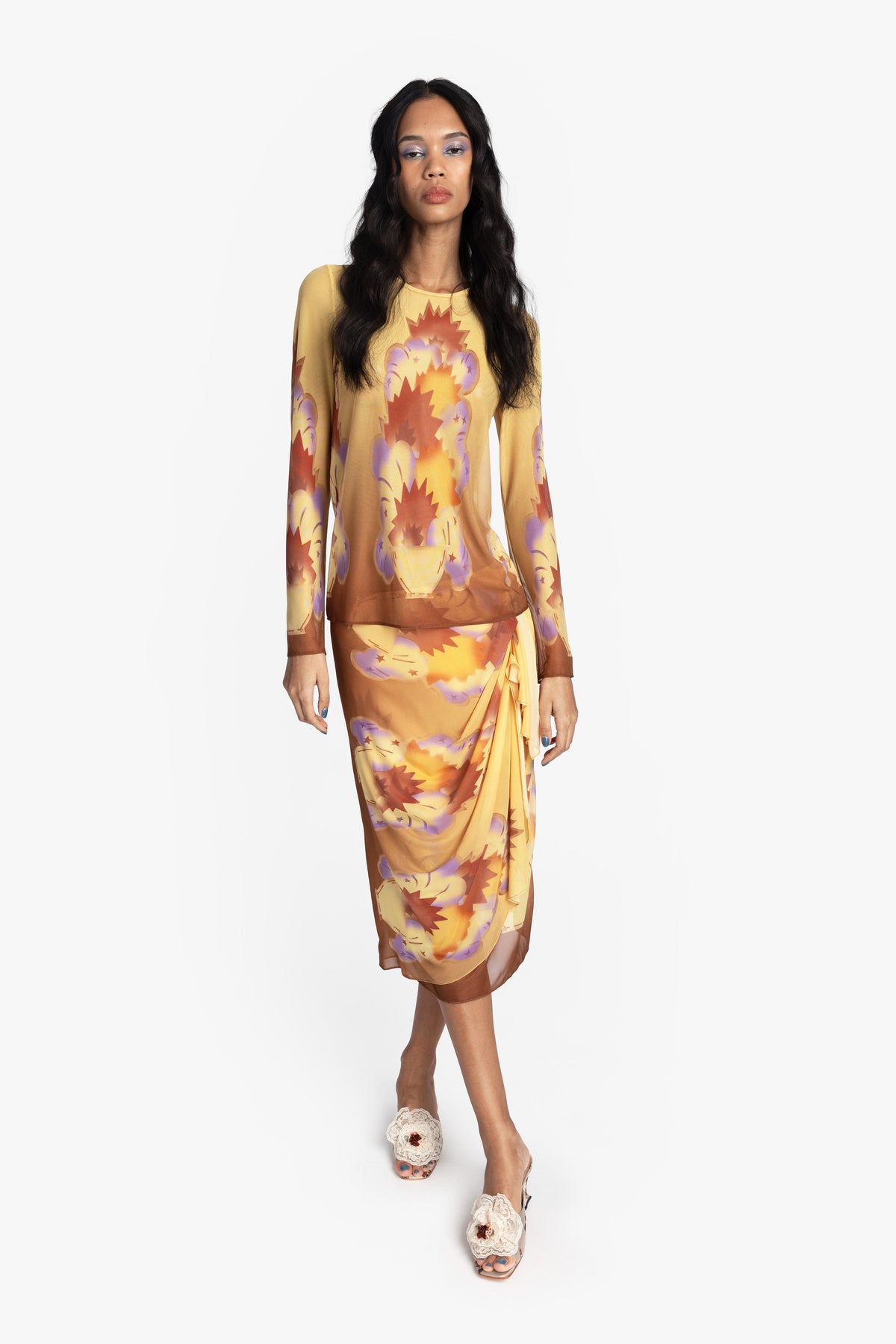 Sunburst Mesh Top | Anna Sui