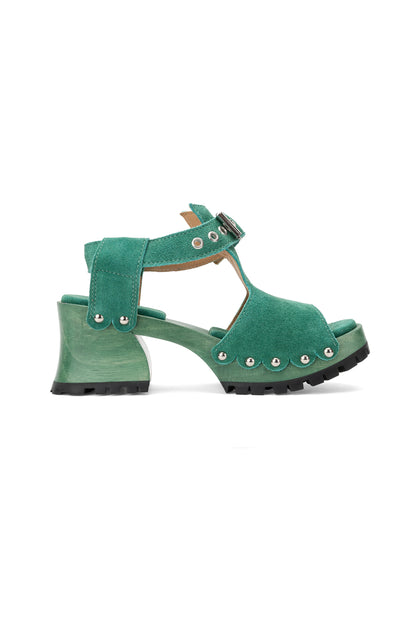 John Fluevog x Anna Sui Clog Sandals - Green | Anna Sui