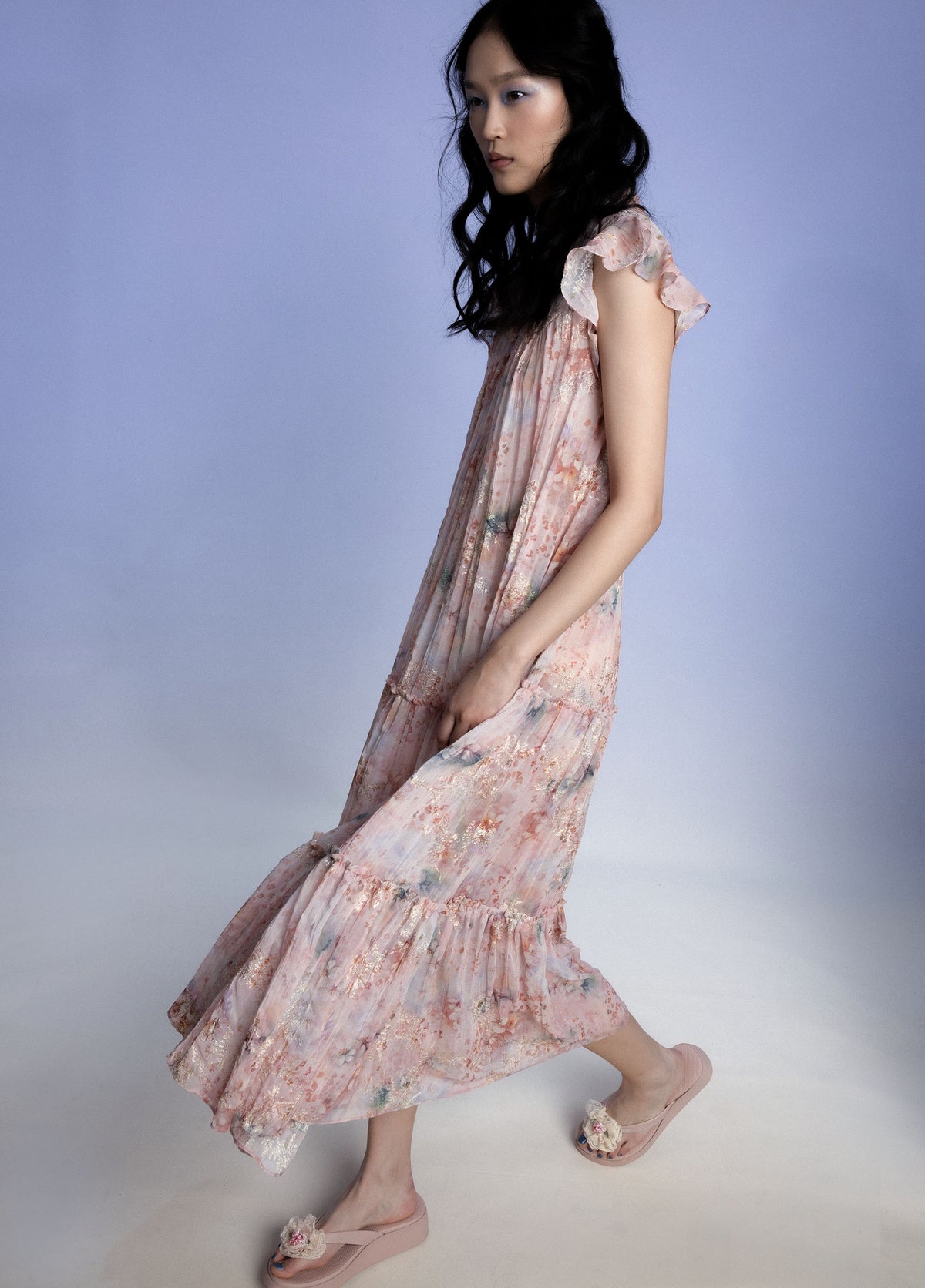 Oasis Blooms Tiered Maxi Dress | Anna Sui
