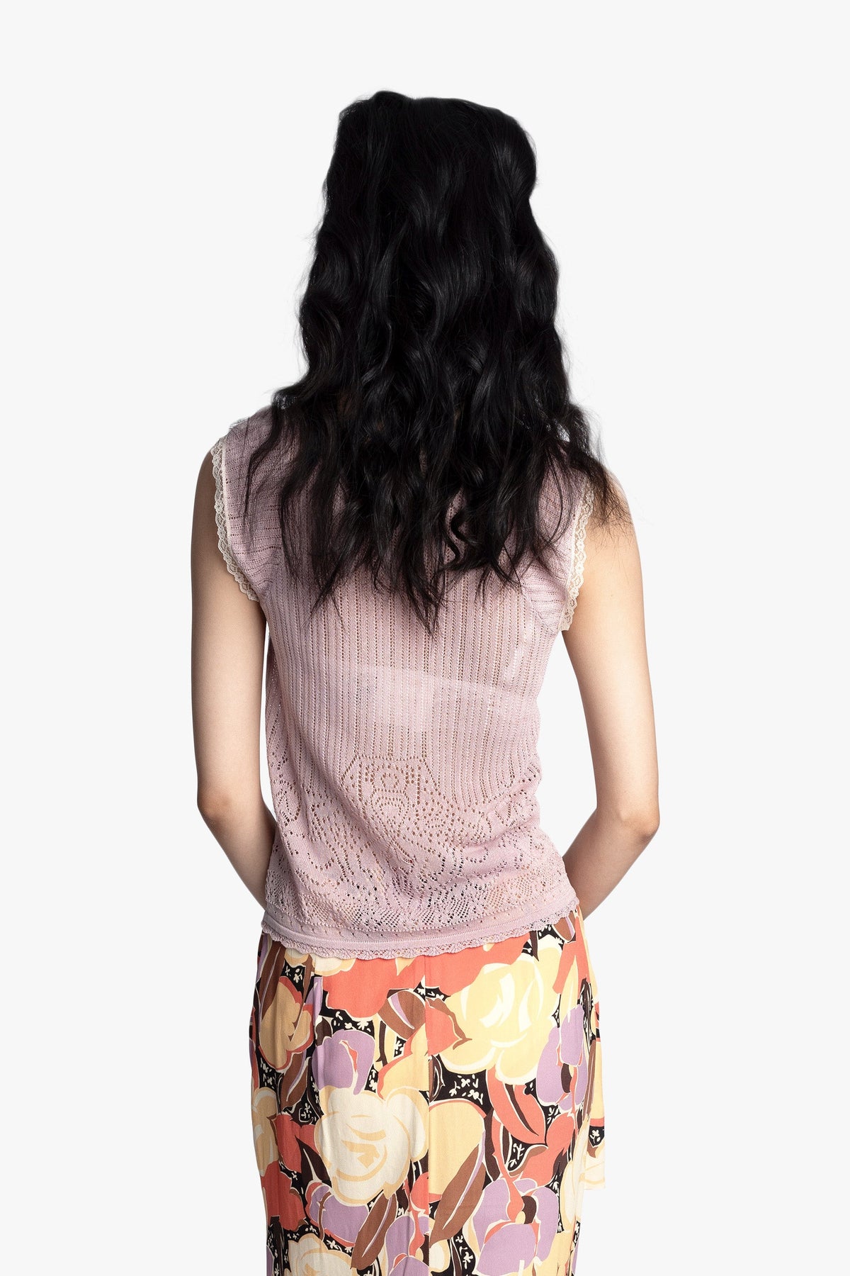 Lingerie Lace Knit Camisole - Blush | Anna Sui