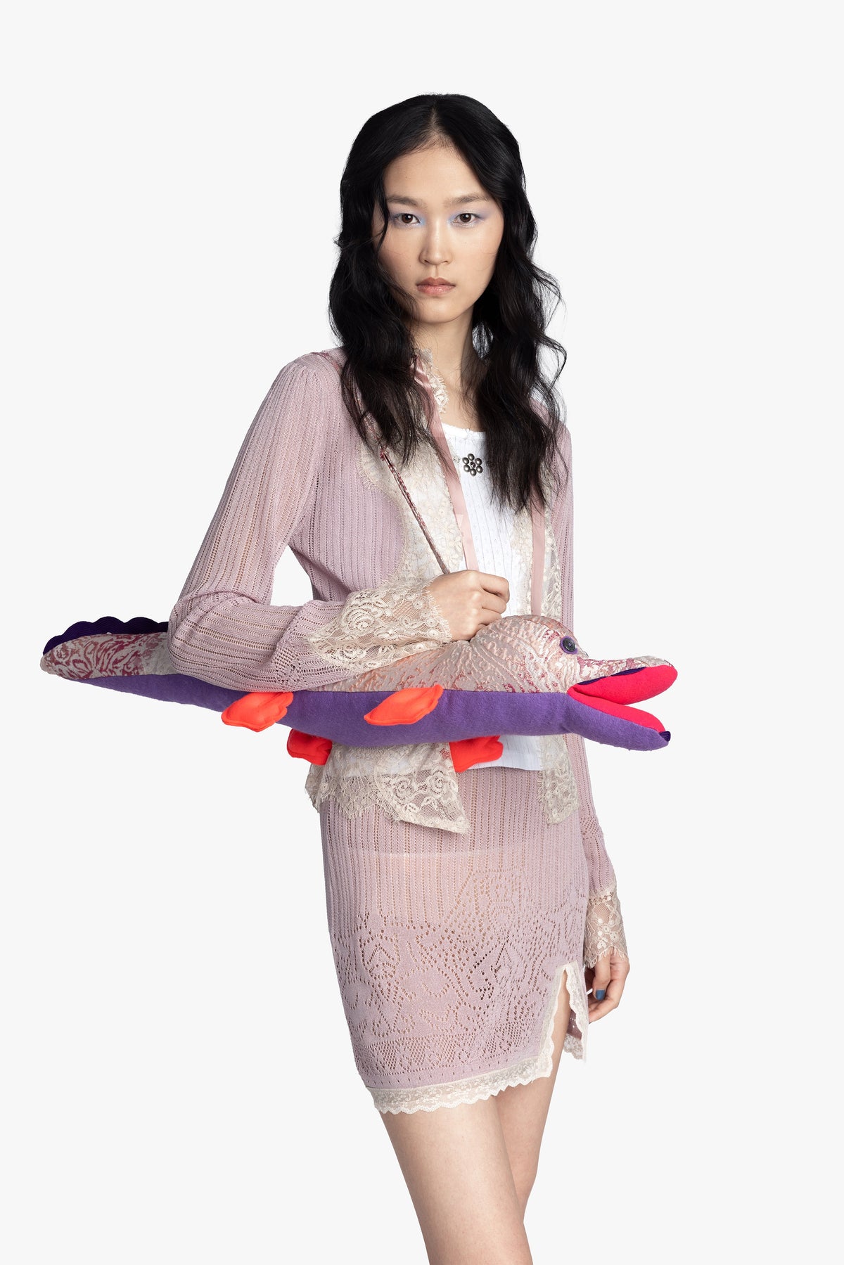 Lingerie Lace Knits Cardigan - Blush | Anna Sui