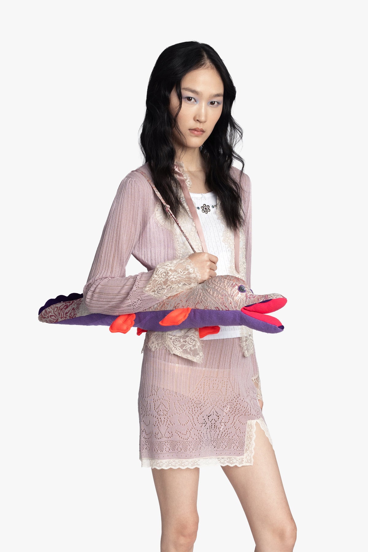 Lingerie Lace Knits Cardigan - Blush | Anna Sui