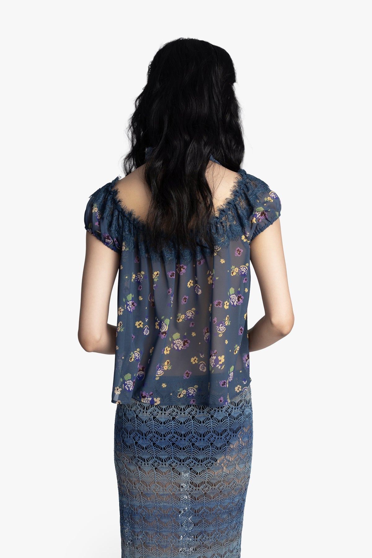 Night Blooming Chiffon Top | Anna Sui
