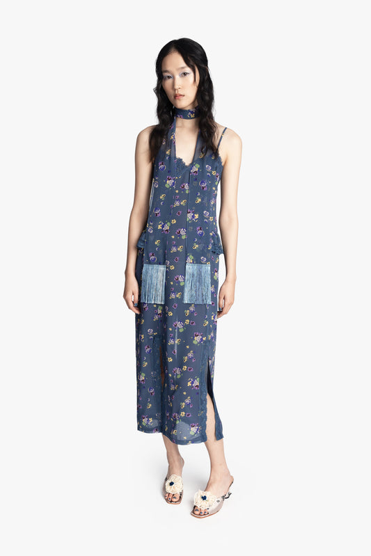Night Blooming Chiffon Slip Dress | Anna Sui