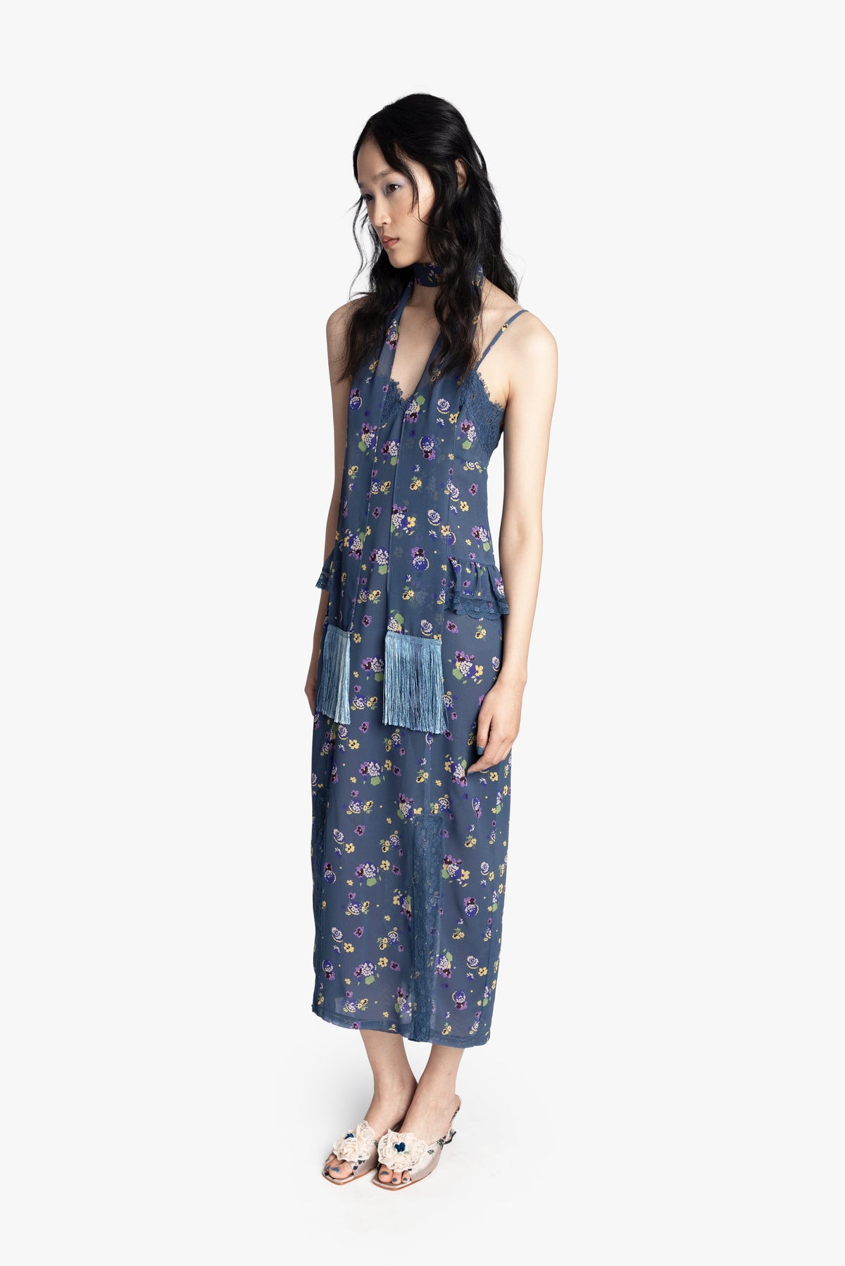 Night Blooming Chiffon Slip Dress | Anna Sui