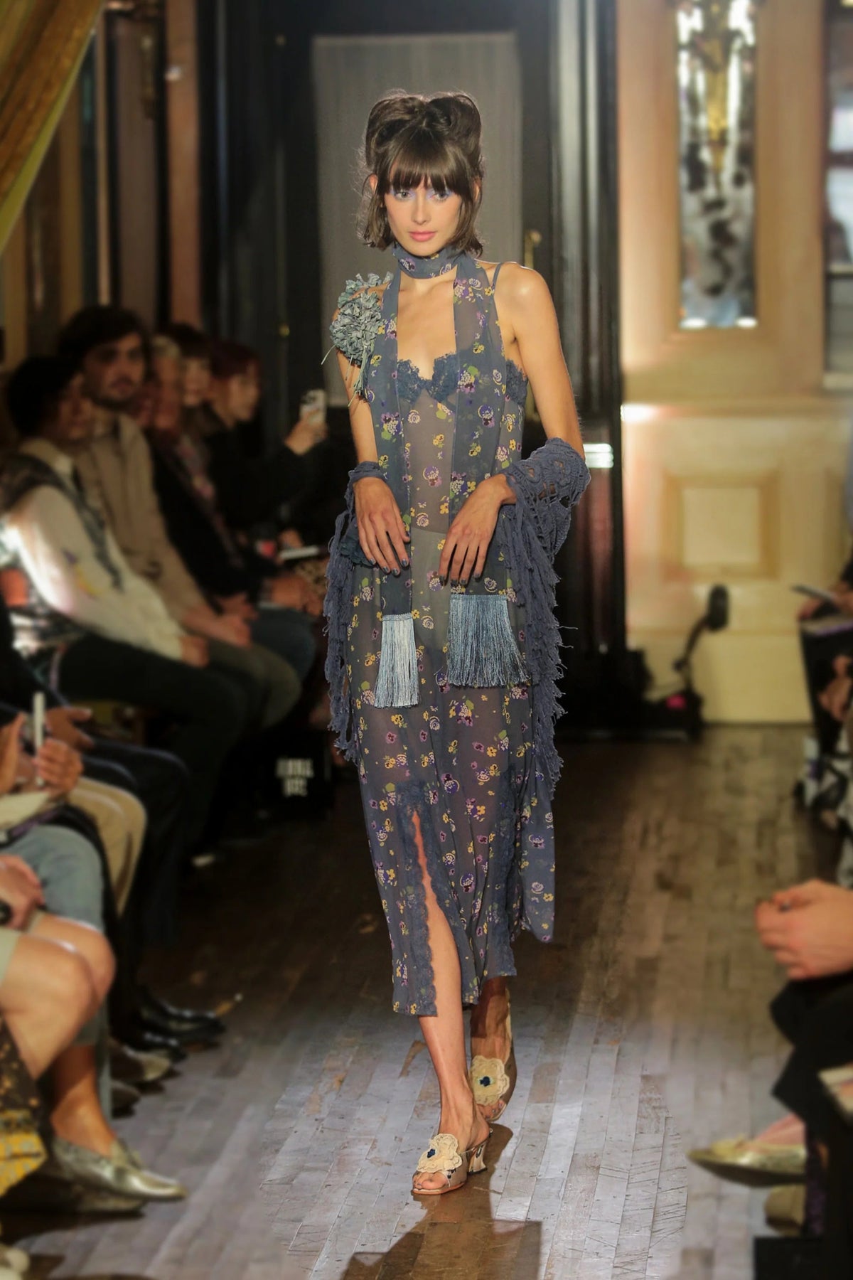 Night Blooming Chiffon Slip Dress | Anna Sui