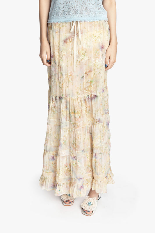 Oasis Blooms Tiered Skirt | Anna Sui