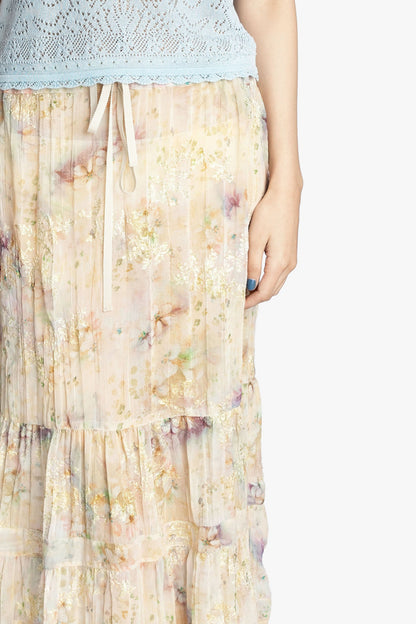 Oasis Blooms Tiered Skirt | Anna Sui